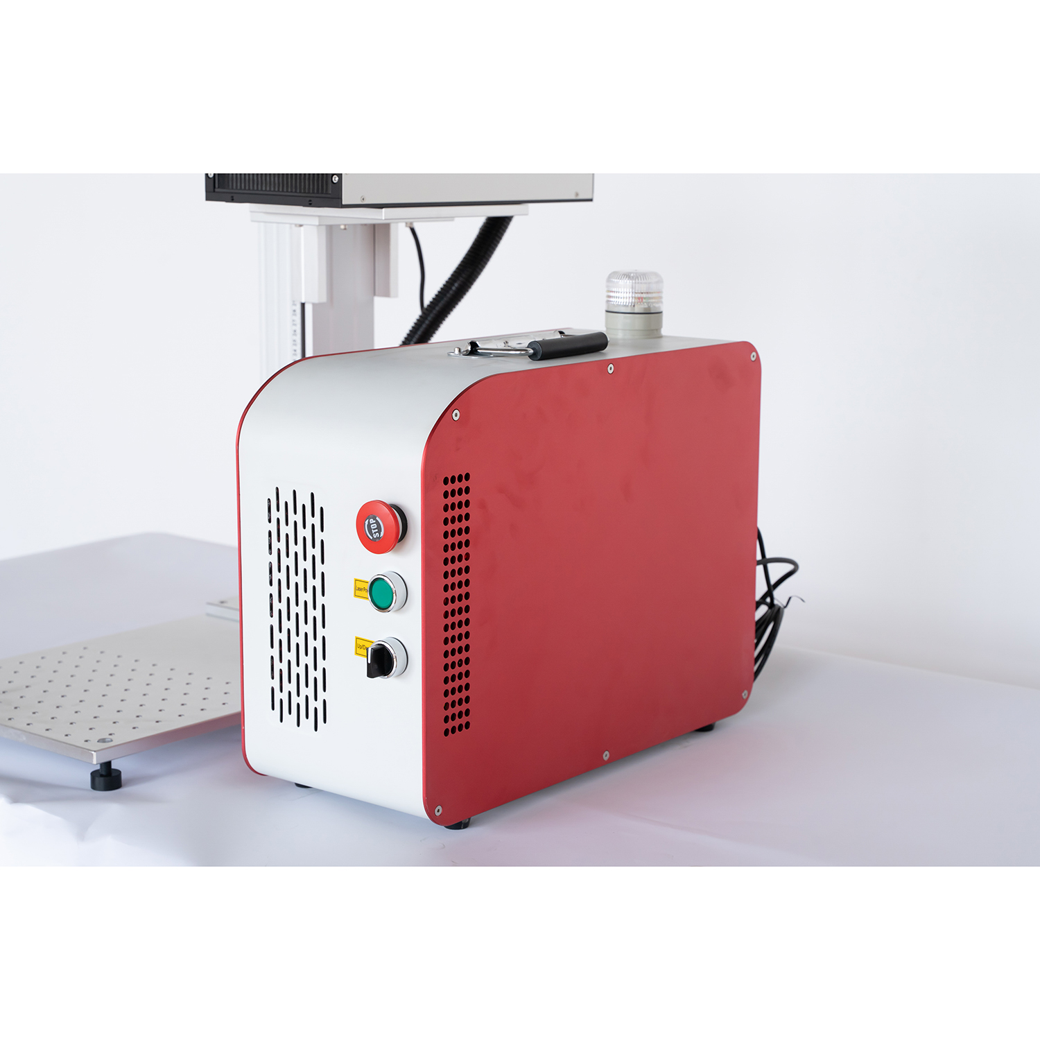 Petit marqueur laser portable de machine de marquage de gravure laser UV 3W 5W avec table rotative / XY / table XYZ