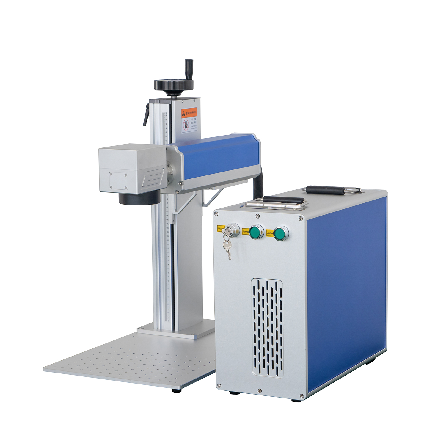 Machine portative d'inscription de laser de fibre de fente de commande numérique par ordinateur avec la source laser de Raycus 20w 30w 50w