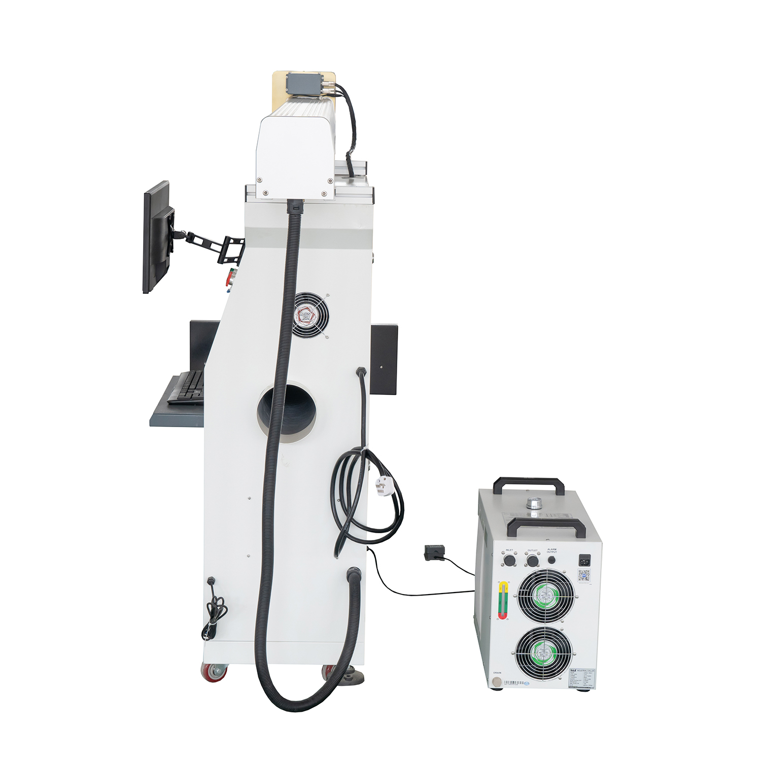 Machine de marquage laser Galvo CO2 à focalisation dynamique 3D zone de travail 600mm pour bois, cuir, papier de mariage